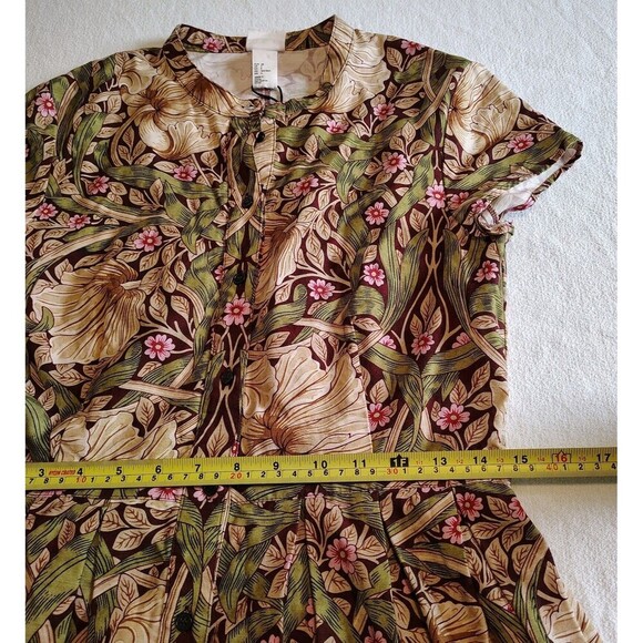 Morris & Co x H&M Pimpernel Floral Fit & Flare Dress Size 6 Cottagecore Boho - Picture 7 of 10